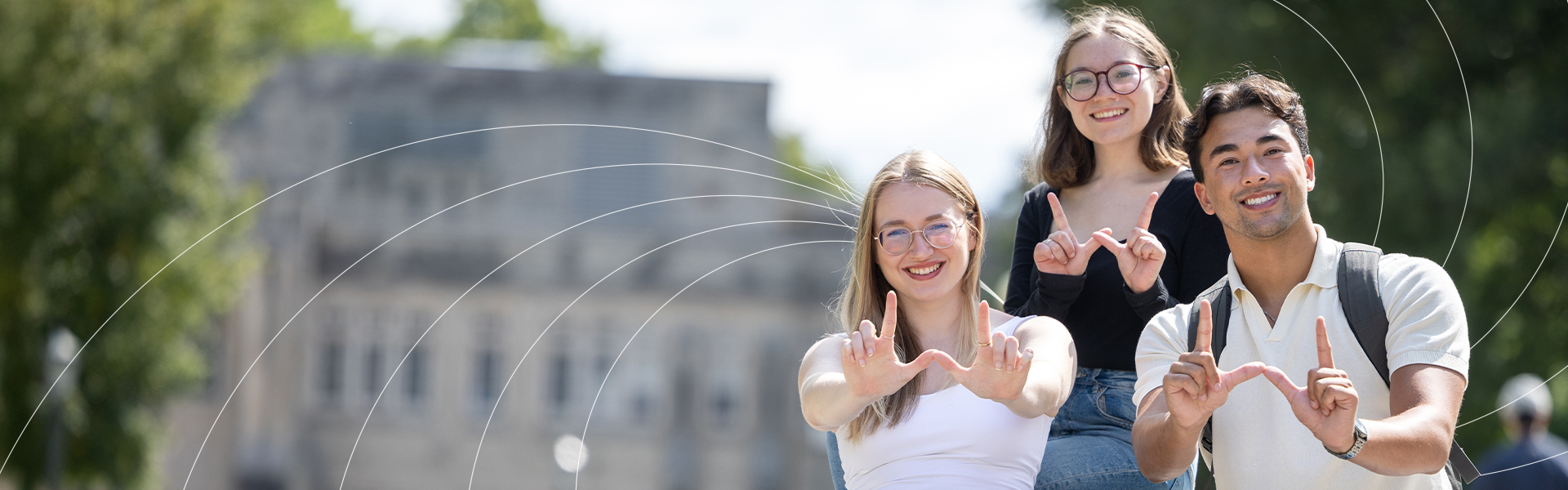 western students smiling