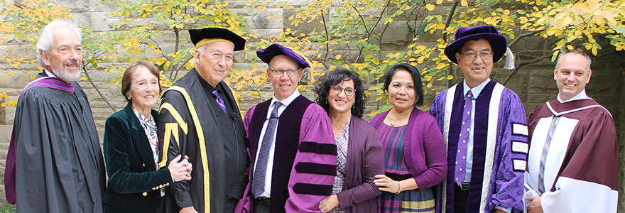 Aubrey Dan, with representatives from Western University