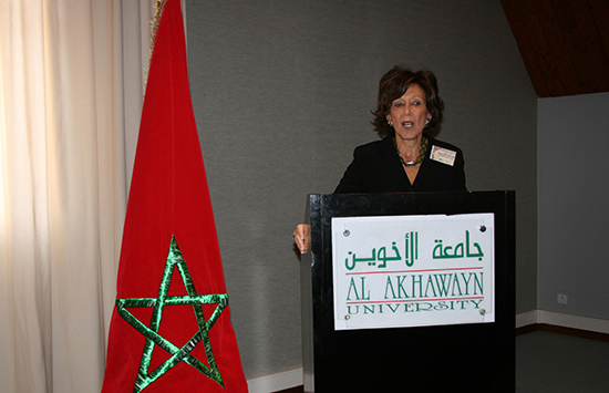Maya Shatzmiller speaking at Al Akhawayn University in Fez, Morocco, 2010