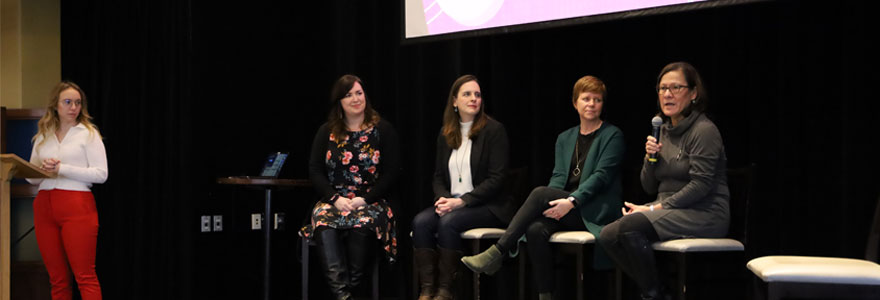 Panel participants at the Womxn in Leadership breakfast