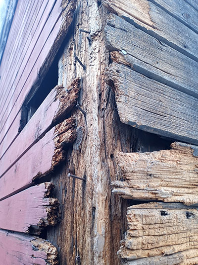 Image of corner of former African Methodist Episcopal Church, photo by Michelle Hamilton