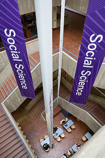 The main staircase in the Social Science Centre