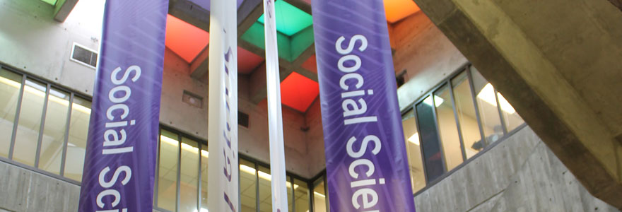 Banners in Social Science Centre at Western