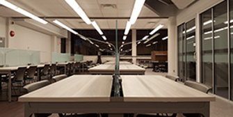 Tables in the Social Science Reading Room at Western University