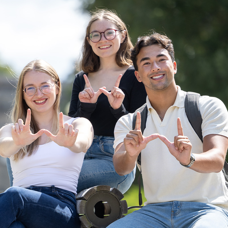 western students smiling